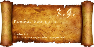Kovács Georgina névjegykártya