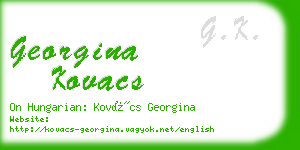 georgina kovacs business card